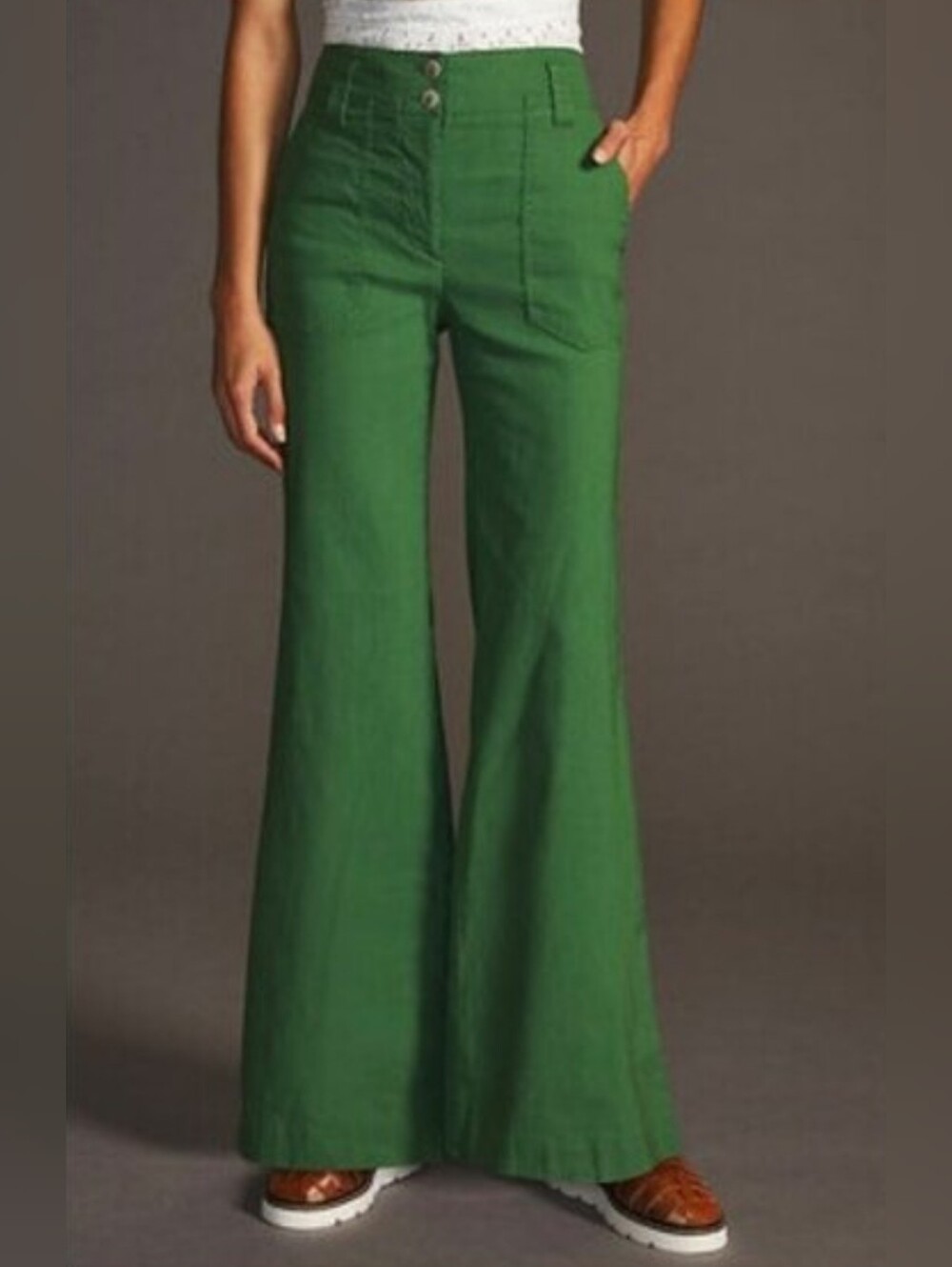 Maeve By Anthropologie Naomi Wide-Leg Flare Pants - Picture 15 of 16